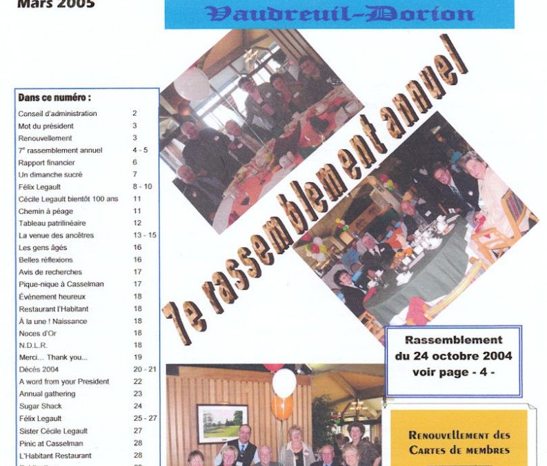 Bulletin- Printemps 2005